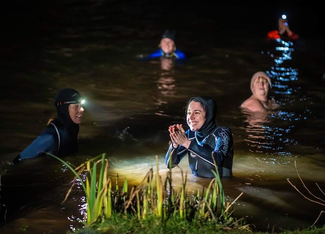 Night swimming Monmouthshire